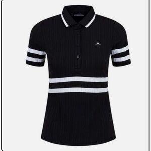 J.Lindeberg Golf Women’s Moira Polo Black White New Large